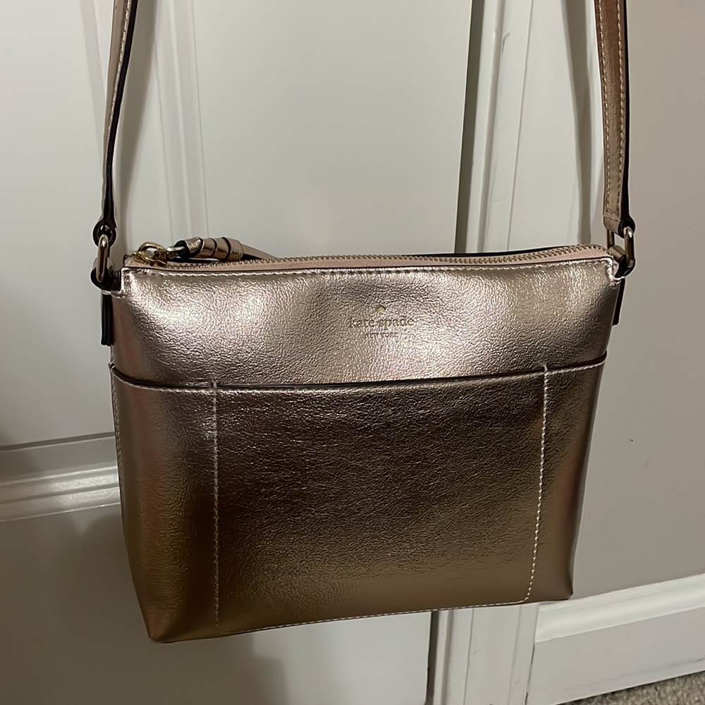 Rose gold Kate Spade crossbody purse